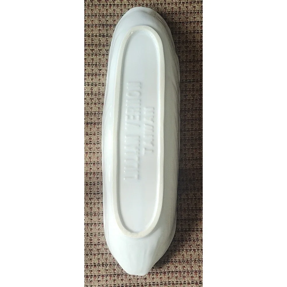 Set of 4 Vintage Lillian Vernon White Ceramic Corn On The Cob Dish Holders 9